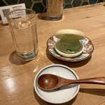 酒場つむぎ堂 新宿店 - 抹茶のモナカアイス