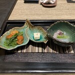 鮨 あさひ - 季節の先付け　お造り