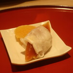 鮨 しみづ - カラスミ餅と数の子の味噌漬け