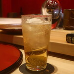 鮨 しみづ - 梅酒ソーダ割り