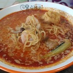 李记麻辣烫 - 麻辣湯→中華麺にして麻辣湯麺に