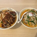 極濃タンメン イチラク - 私の排骨味噌と相棒の辣椒味噌