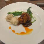 330228733 - 大海老の豆豉炒め　台湾青菜添え