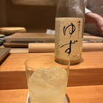 鮨 こしかわ - 柚子酒ロック