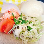 クールカフェ 究極ハンバーグと鉄板フレンチトーストのお店 - パンは2個のってました