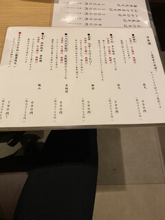 信州蕎麦みよしや - メニュー