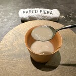 パルコ フィエラ - 菊芋のスープ（自家製発酵バター＆鮎魚醤） 