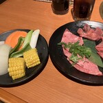 安楽亭 - 焼き野菜盛り合わせ