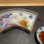 鮨 こん藤 - ウスバハギのお造り 肝といっしょに