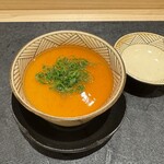 鮨 こん藤 - 白子の茶碗蒸し ぽん酢の餡がけ