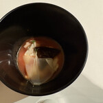 きのこ料理 創士庵 - ①白、黒キクラゲと豆腐、トマトの冷製スープ