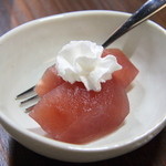 実のり - ”林檎のコンポート”赤ワインでリンゴの美味しさを引き出した〆のスイーツ♪