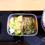 うな賀 - "ひつまぶし"風にいただくための"薬味"。