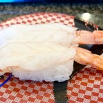 すし 銚子丸 - 赤エビ…ぷりっぷりで上品なお味！