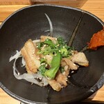 鳥megu - 3品目：鳥皮ポン酢