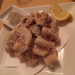 クッチーナ笑多 - アマダイとハスのしんびき粉揚げ（１，２８０円）２０１４年１１月