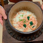旬菜懐石吟 - 駿河湾の秋の桜エビ羽釜のご飯