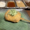 串揚げ えん藤 - 椎茸の肉詰め　パセリマヨソース