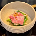 割烹 新多久 - いのししサラダ