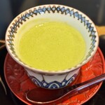 割烹 新多久 - ブロッコリー茶碗蒸し