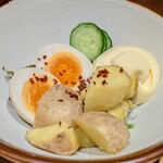 やきとり大吉 - すり鉢半熟卵のポテサラ