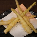 卯屋 - 根曲がり竹の天ぷら