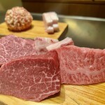 神戶牛排 Ishida. 本店 - 特選ロース150gと赤身130gとヒレ肉