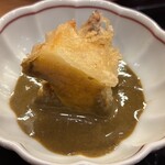 天ぷら 車 - アワビは肝ソースで！