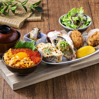 【限定15食】雲丹いくら丼と牡蠣づくしの和風ランチ
