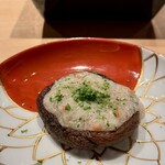 浩也 東京前 - 原木椎茸　ズワイガニの餡　山椒