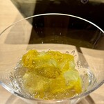 浩也 東京前 - 帆立（北海道）　菊のジュレ