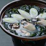 Steamed oysters with sake
