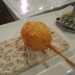 創作串揚 つだ - 玉ねぎ　カレー挽肉入