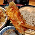 京雀 - ざるそば小天丼セット1500円　人参