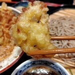 京雀 - ざるそば小天丼セット1500円　さつま芋？