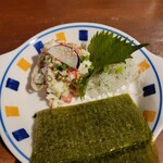 居酒屋しぇふず - ホッキ貝の手巻き