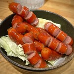 鳥PACINO & BAR PACINO - 赤ウインナー炒め420円