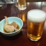 比内地鶏本格焼酎 海舟 - 生(小)とお通し
