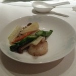 中国料理 皇苑 - 帆立とセロリの粒マスタード炒め