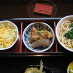 桃庵 - ランチセットの小鉢3種