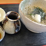 そば処 井田農園 - 井田農園・釜揚げ風そば￥800(2014.08)