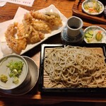 手打ちそば さぶん - 盛り＋ゲソ天