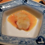 乙女寿司 - ボタン海老昆布締めこのわたがけ