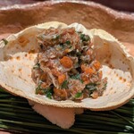 銀座 炎 田むら - 香箱蟹、春菊