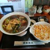栄楽飯店 - ランチセット⑤五目ラーメンとねぎ丼￥850