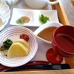 あそらの茶屋 - 薬味・漬物・ごまたれ・食前酒