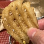 CENTRAL BURGER SHOP - あみあみポテトとバーガーのセットで１６００円