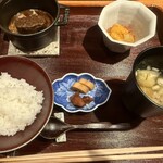 銀座 炎 田むら - 釜炊きご飯、おばんざい2品、留椀、香の物