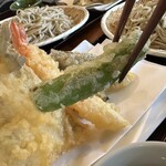 そば処まるた - 【2025.11.24(月)】天ざるそばの獅子唐天ぷら