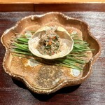 銀座 炎 田むら - 香箱蟹と春菊の和物